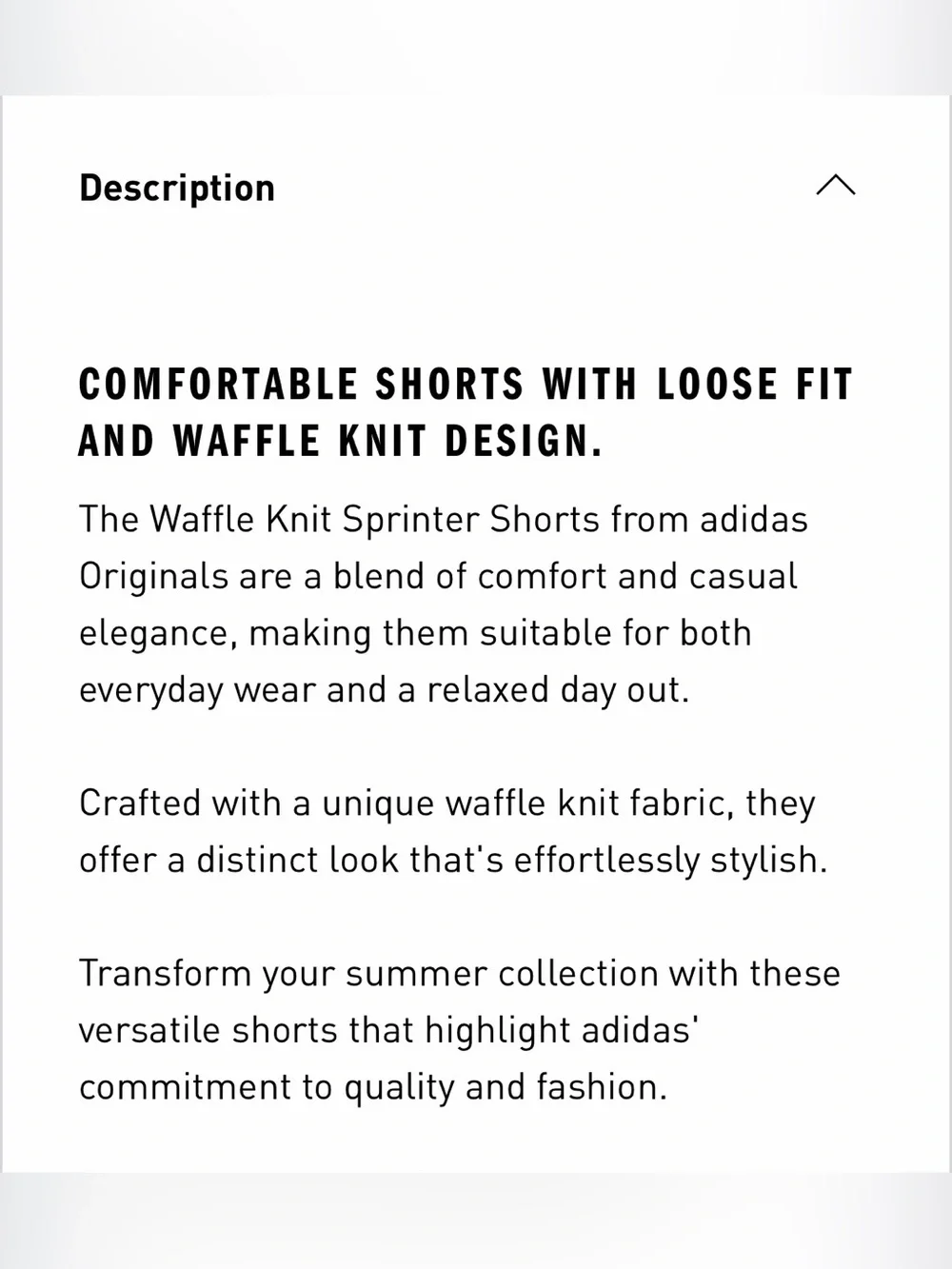 ADIDAS ORIGINALS SUMMER SHORTS KNIT